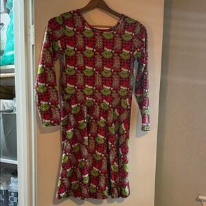 Grinch Dress Long Sleeve Girls XL 14/16